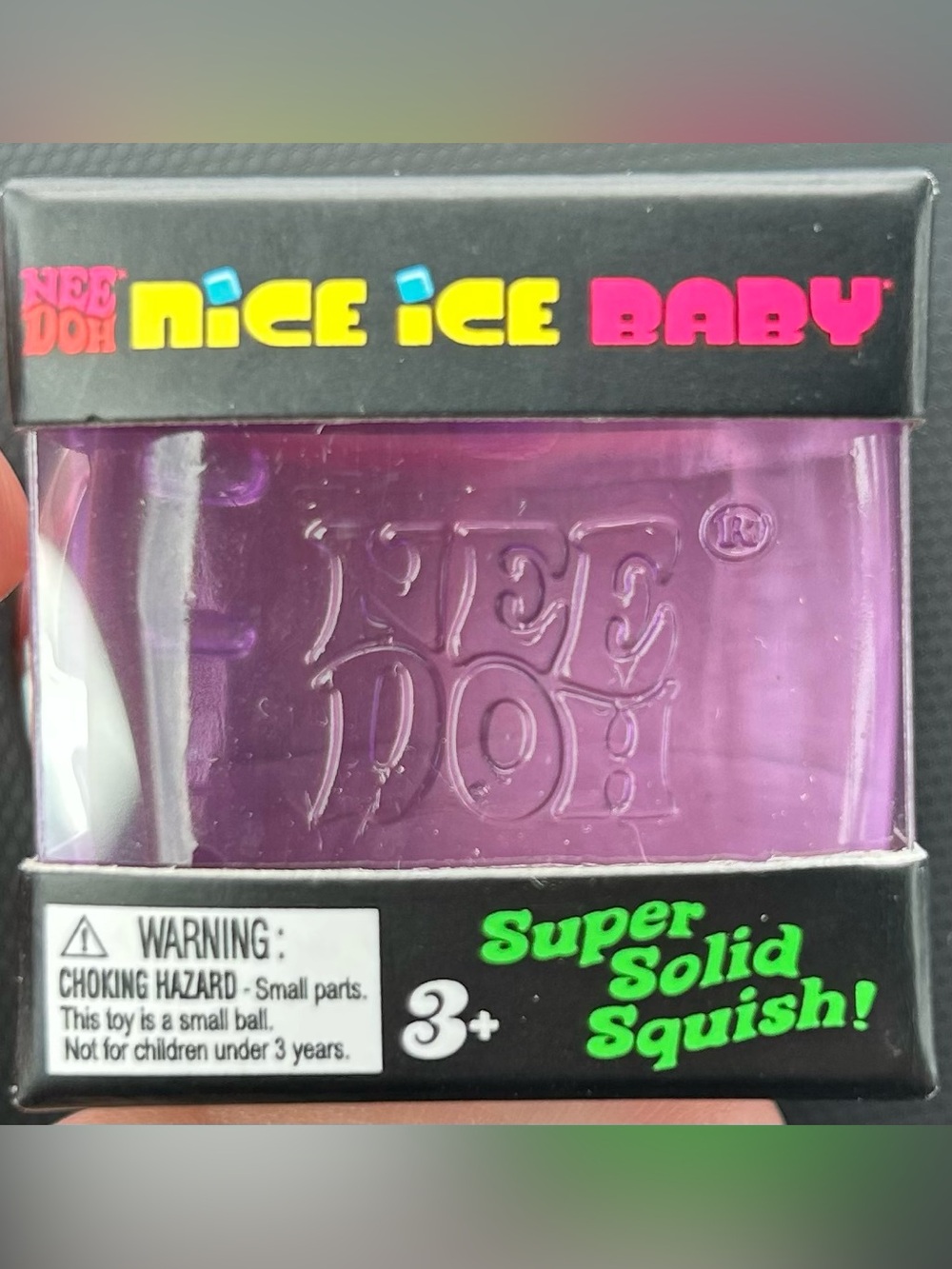 Needoh Nice Ice Baby Purple Super Solid Squish Toy